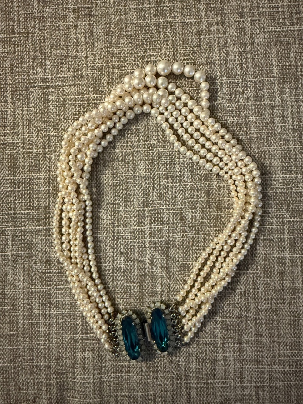 TOM BINNS PEARL MULTISTRAND NECKLACE CHOKER
